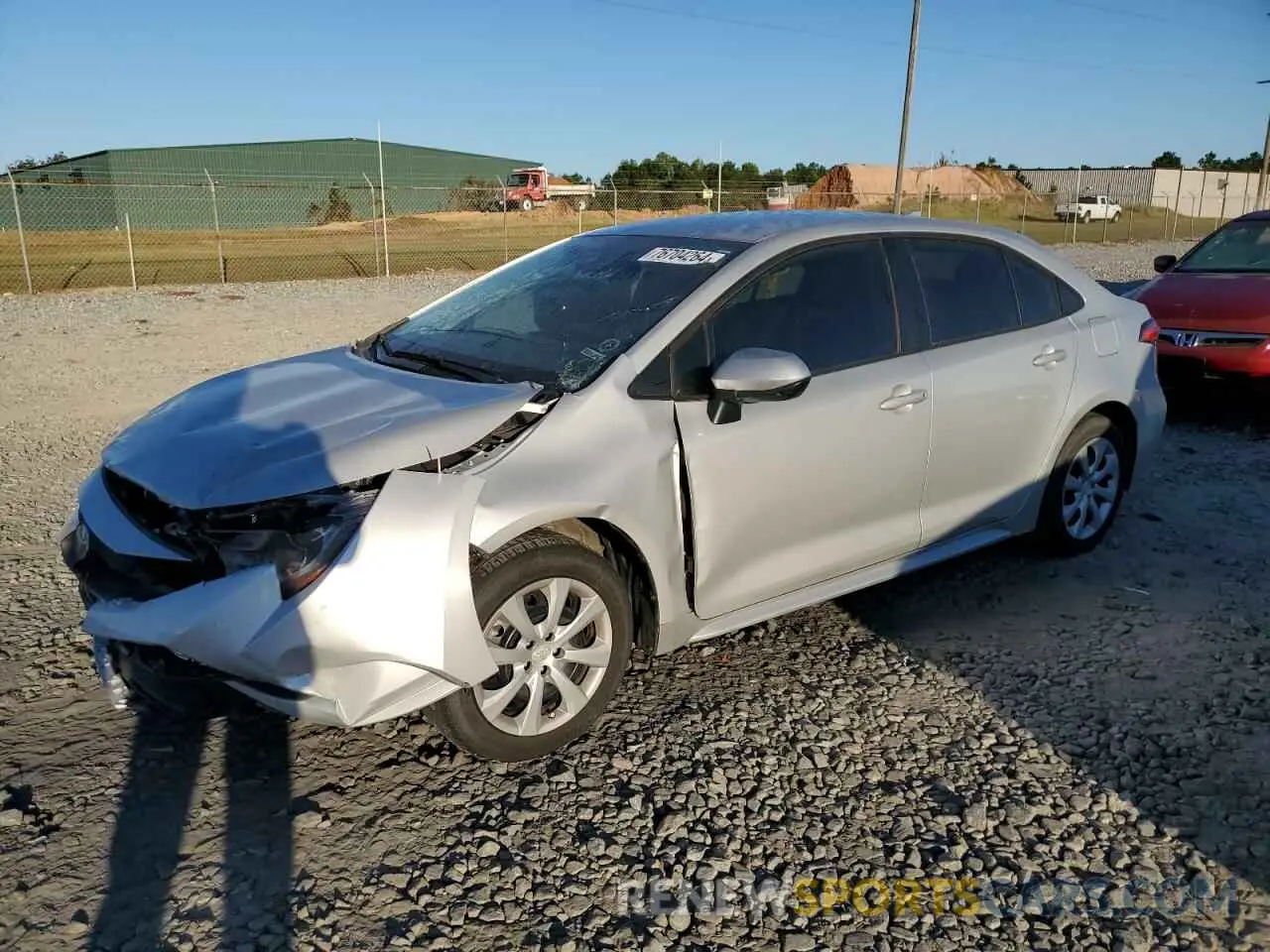 1 fotografías del automóvil dañado 5YFEPMAE7NP281777 TOYOTA COROLLA 2022