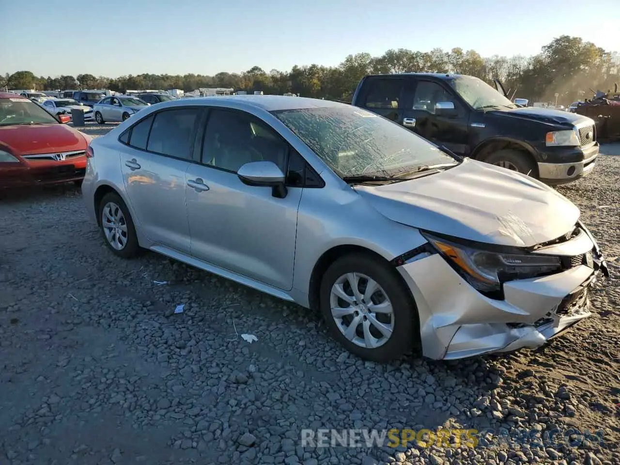 4 fotografías del automóvil dañado 5YFEPMAE7NP281777 TOYOTA COROLLA 2022