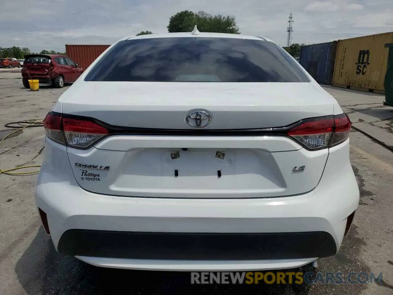 6 fotografías del automóvil dañado 5YFEPMAE7NP284050 TOYOTA COROLLA 2022