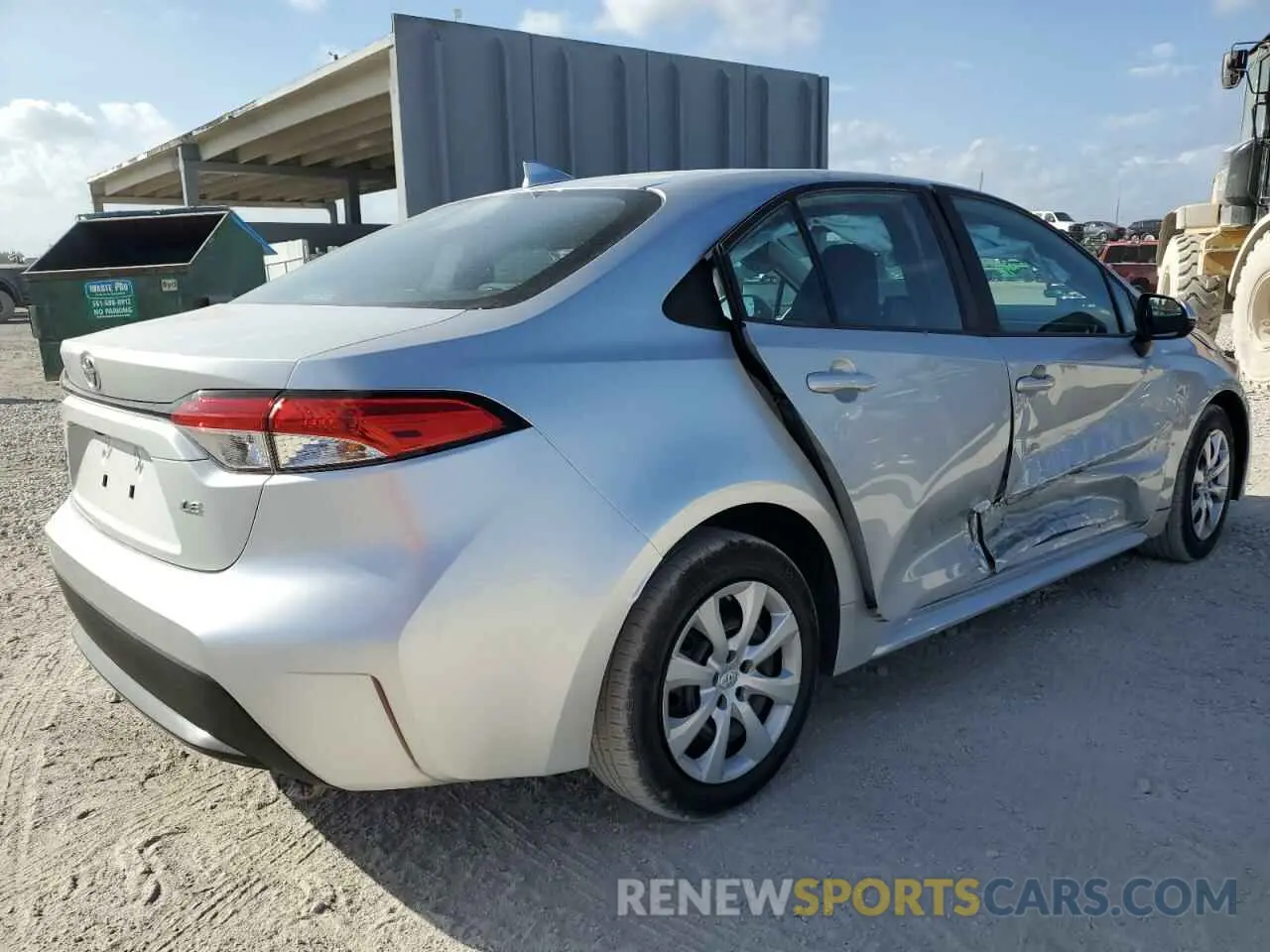 3 fotografías del automóvil dañado 5YFEPMAE7NP288616 TOYOTA COROLLA 2022
