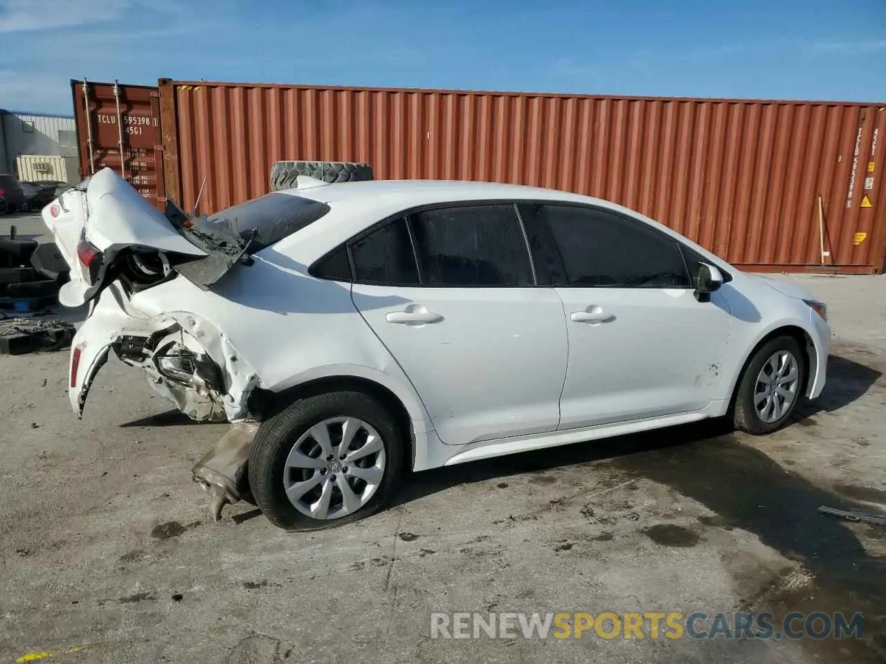 3 fotografías del automóvil dañado 5YFEPMAE7NP294495 TOYOTA COROLLA 2022