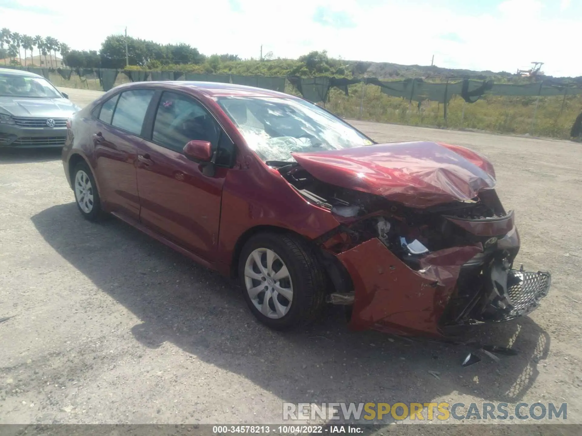 1 fotografías del automóvil dañado 5YFEPMAE7NP303857 TOYOTA COROLLA 2022