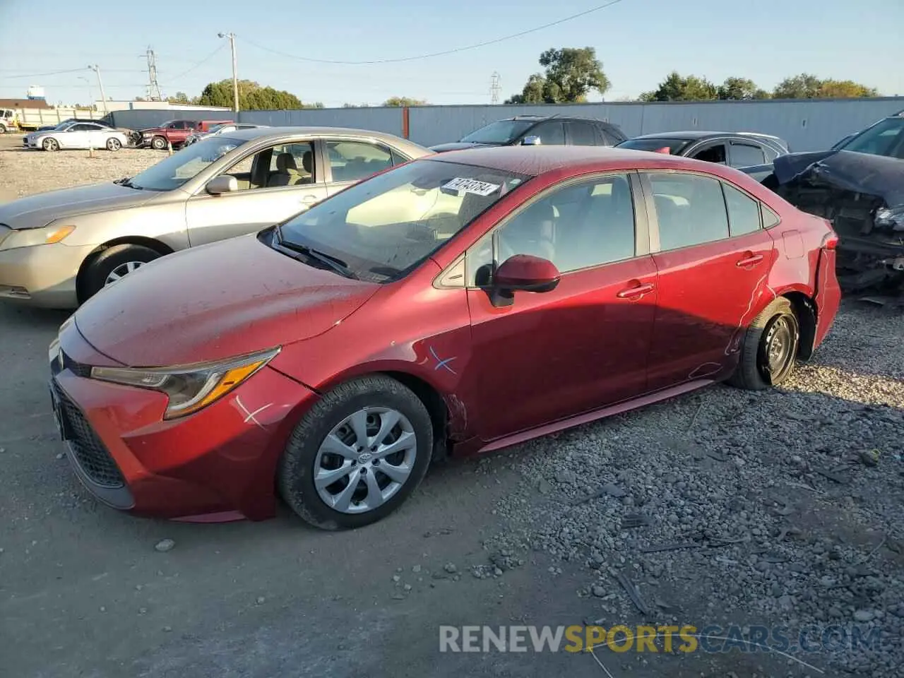 1 fotografías del automóvil dañado 5YFEPMAE7NP323591 TOYOTA COROLLA 2022