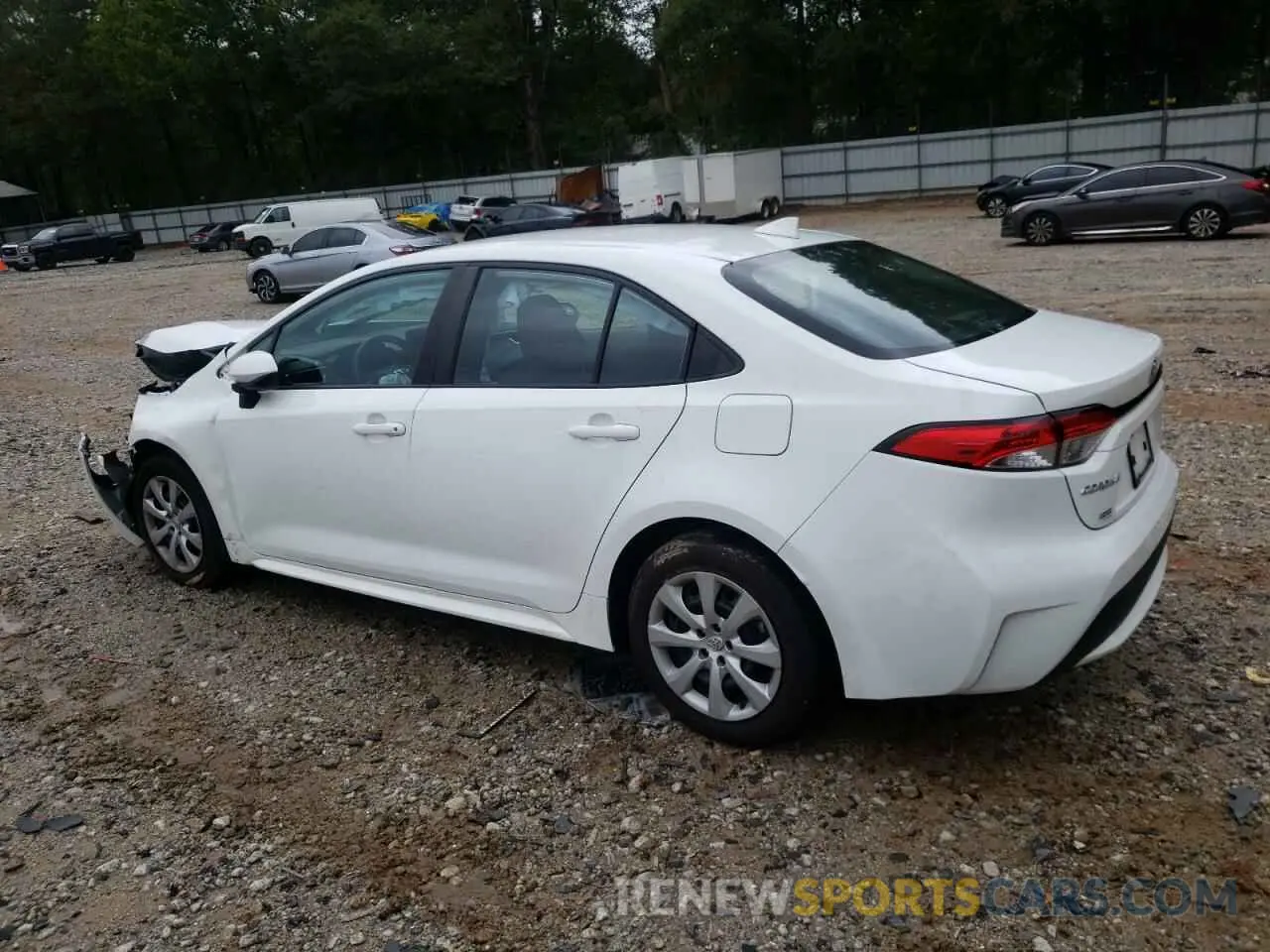 2 fotografías del automóvil dañado 5YFEPMAE7NP325633 TOYOTA COROLLA 2022