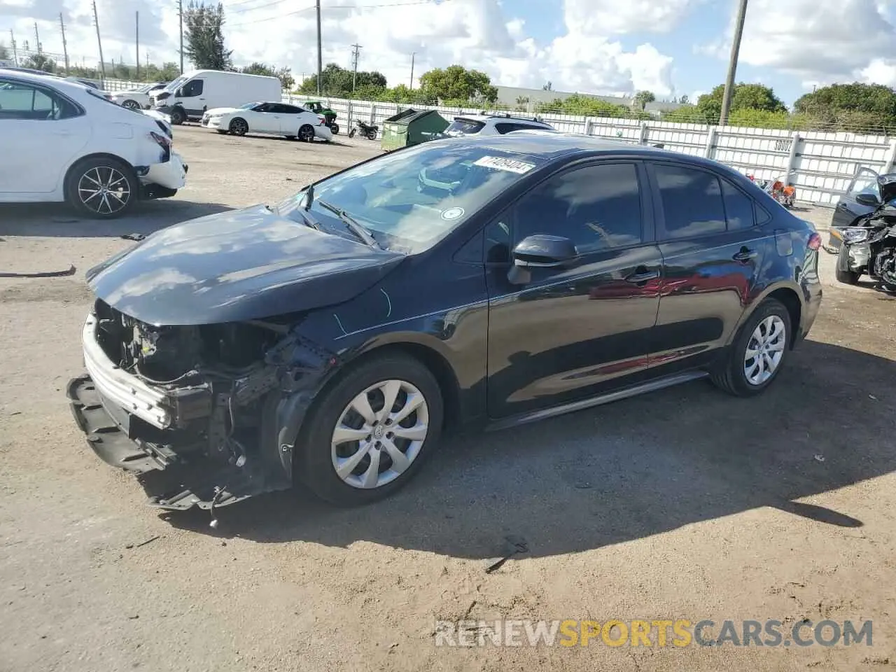 1 fotografías del automóvil dañado 5YFEPMAE7NP336163 TOYOTA COROLLA 2022