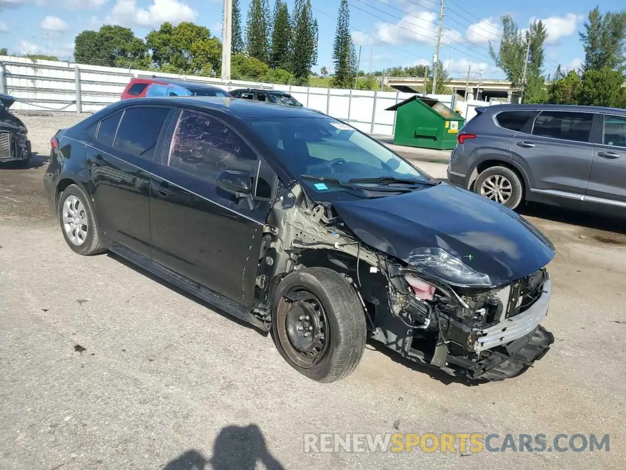 4 fotografías del automóvil dañado 5YFEPMAE7NP336163 TOYOTA COROLLA 2022