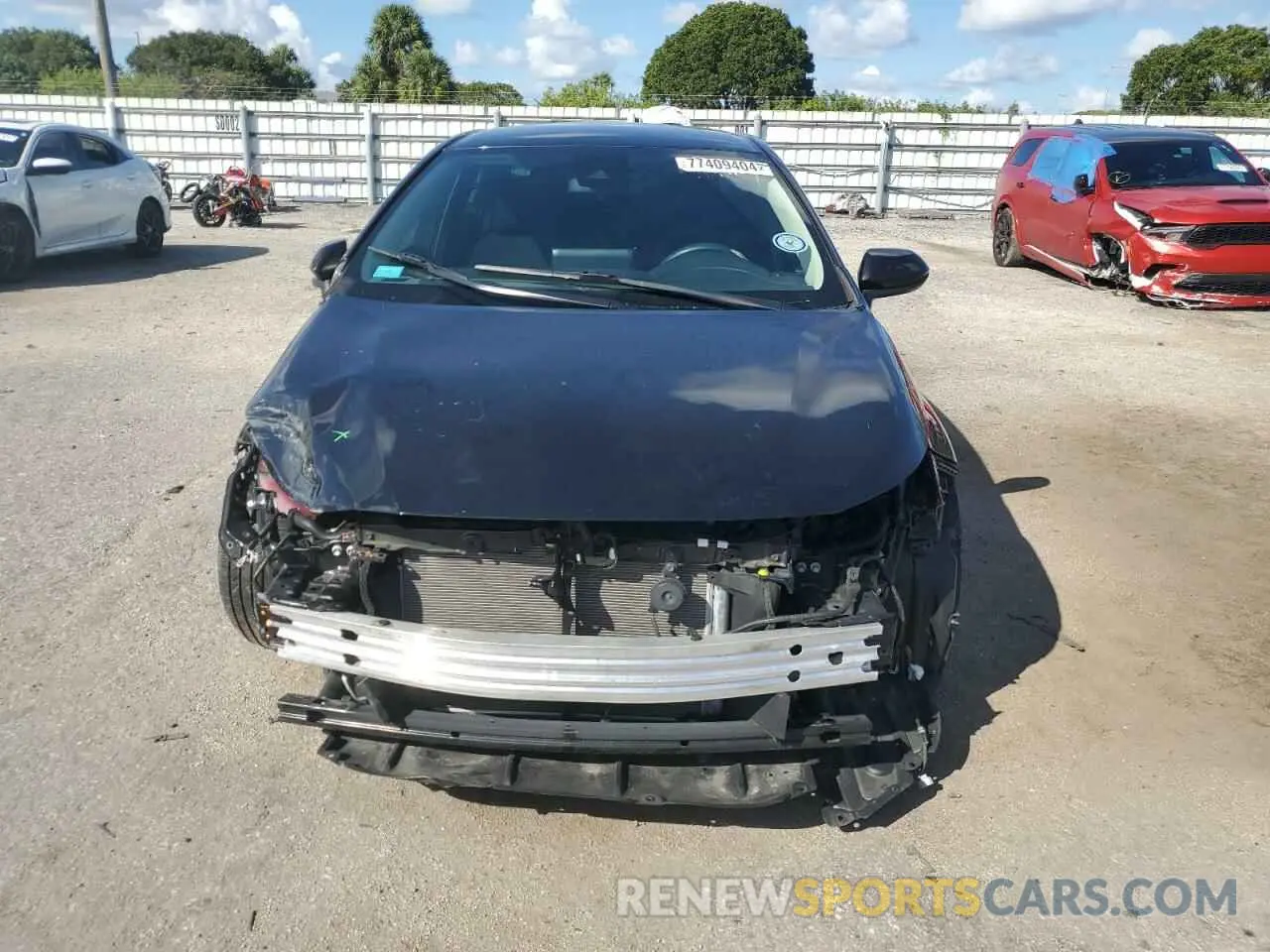 5 fotografías del automóvil dañado 5YFEPMAE7NP336163 TOYOTA COROLLA 2022