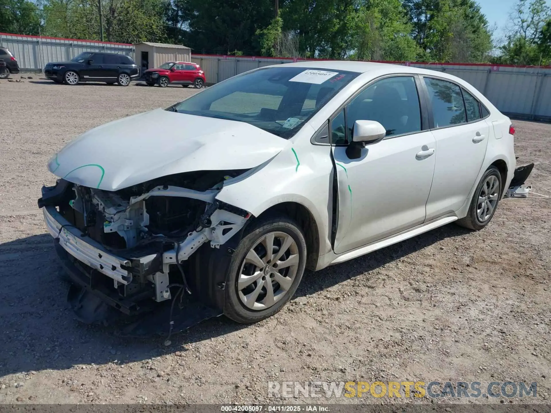 2 fotografías del automóvil dañado 5YFEPMAE7NP339872 TOYOTA COROLLA 2022