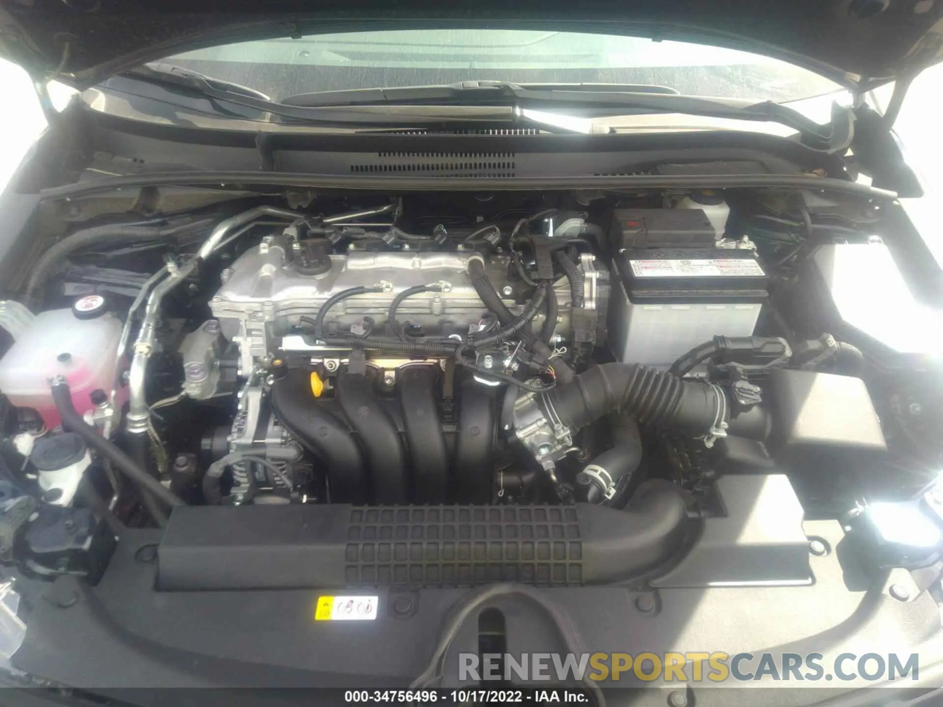 10 fotografías del automóvil dañado 5YFEPMAE7NP347485 TOYOTA COROLLA 2022
