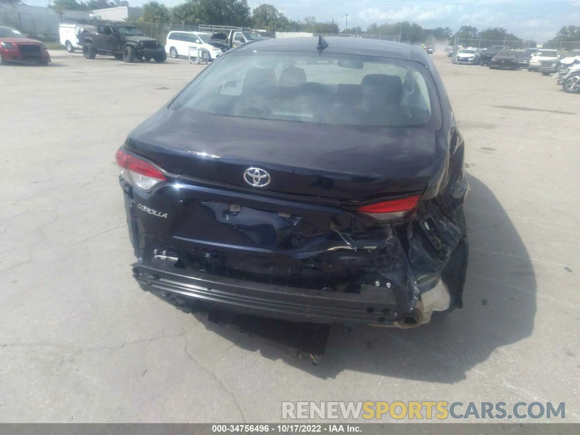 6 fotografías del automóvil dañado 5YFEPMAE7NP347485 TOYOTA COROLLA 2022