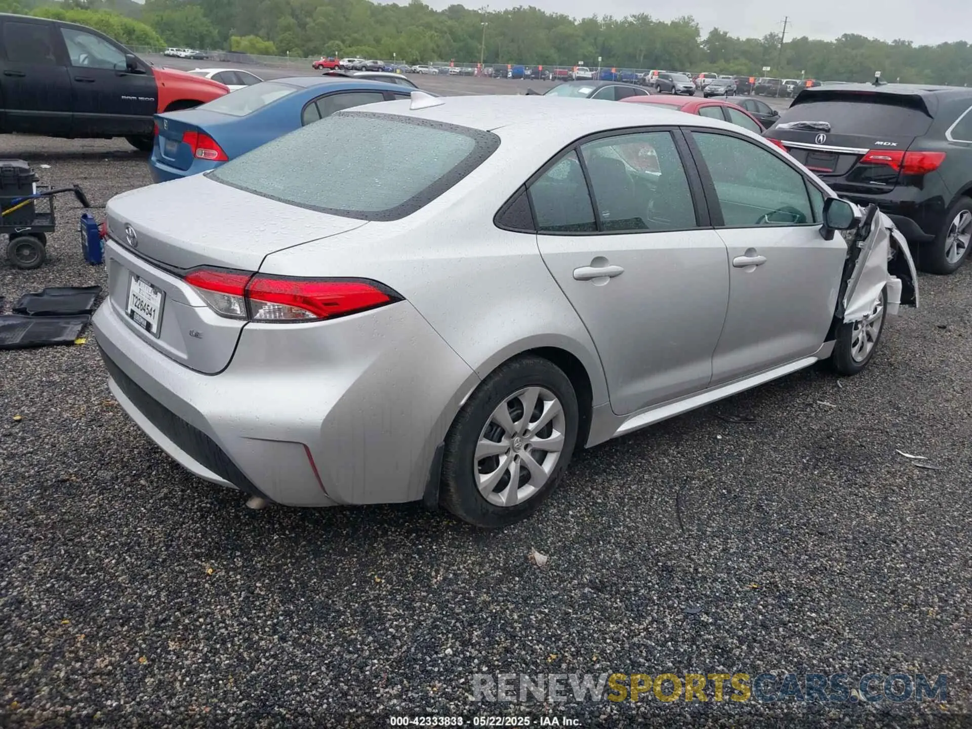 4 fotografías del automóvil dañado 5YFEPMAE7NP373259 TOYOTA COROLLA 2022