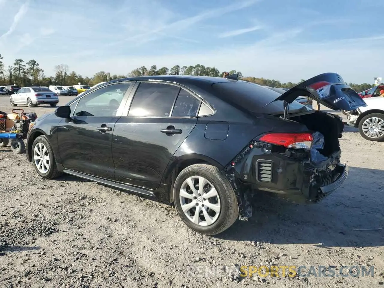 2 fotografías del automóvil dañado 5YFEPMAE7NP375979 TOYOTA COROLLA 2022