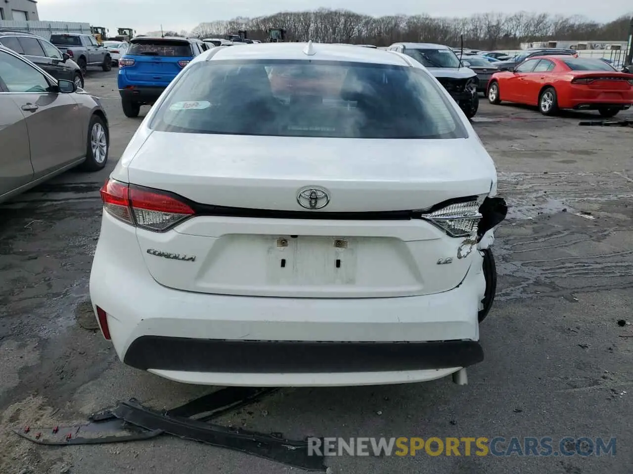 6 fotografías del automóvil dañado 5YFEPMAE7NP377490 TOYOTA COROLLA 2022