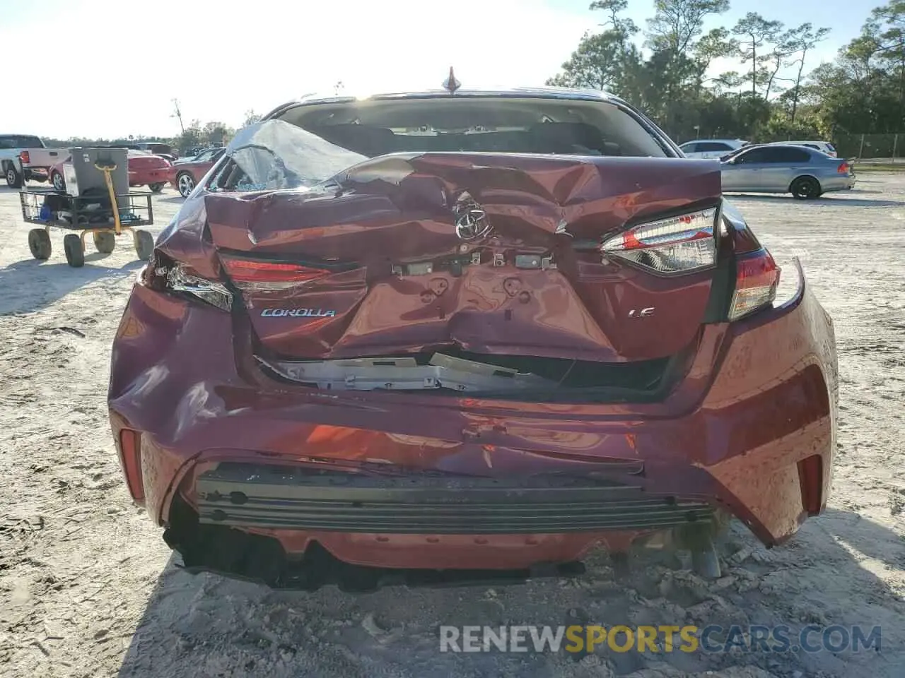6 fotografías del automóvil dañado 5YFEPMAE7NP379983 TOYOTA COROLLA 2022