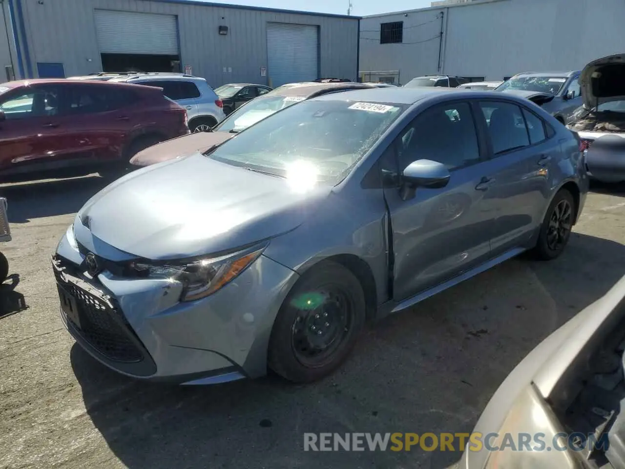 1 fotografías del automóvil dañado 5YFEPMAE8NP274580 TOYOTA COROLLA 2022