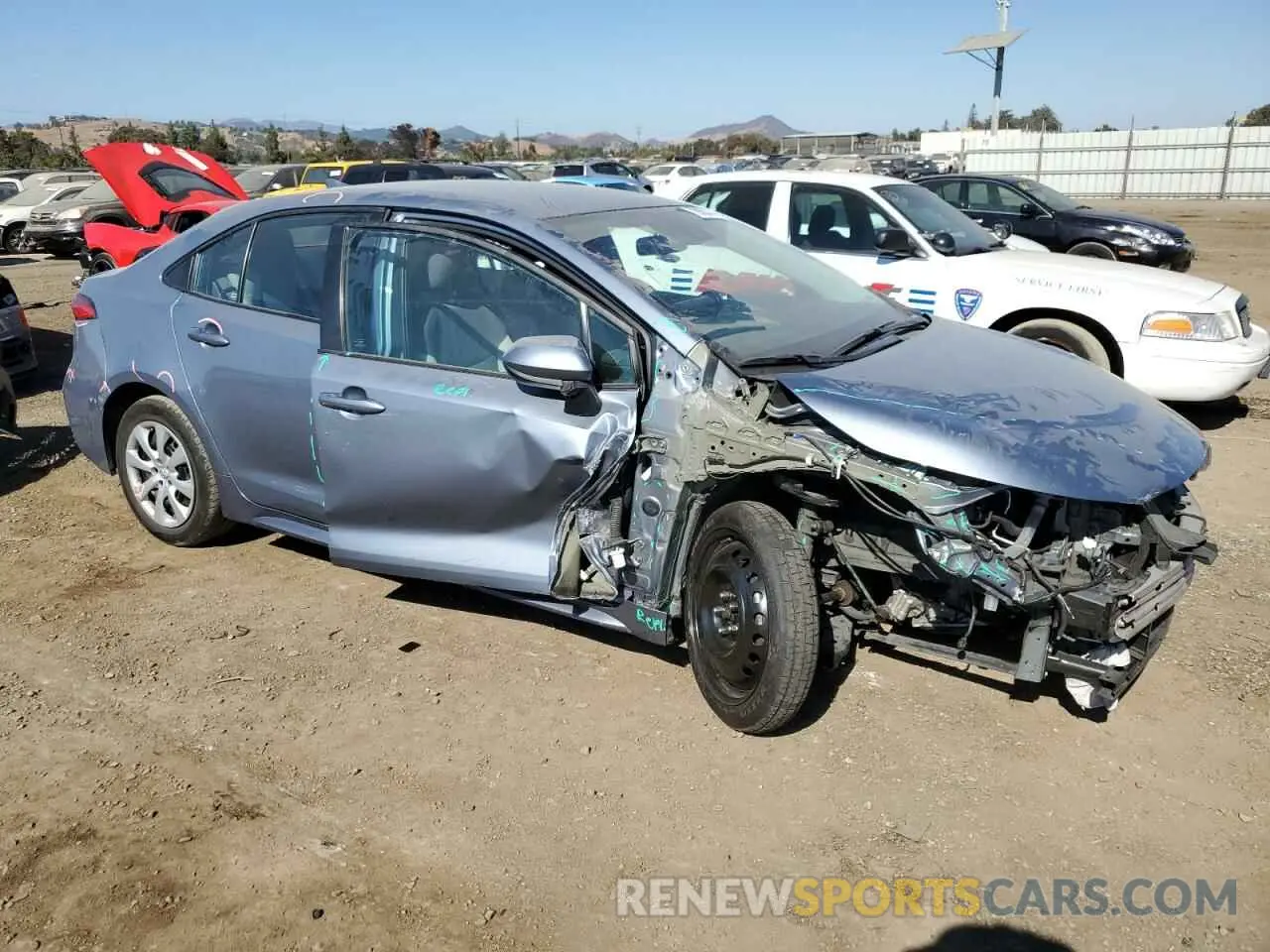 4 fotografías del automóvil dañado 5YFEPMAE8NP302958 TOYOTA COROLLA 2022