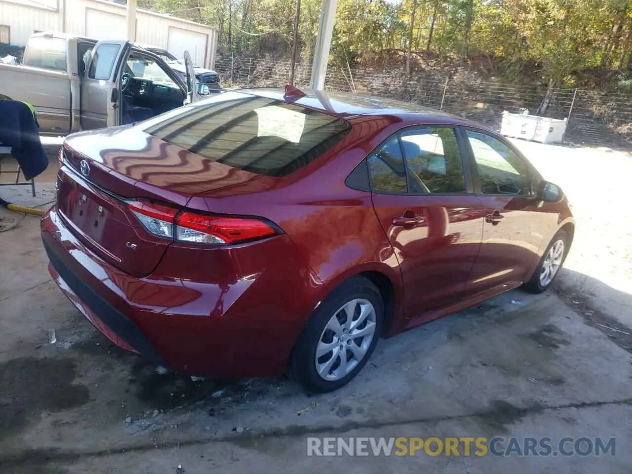 3 fotografías del automóvil dañado 5YFEPMAE8NP312390 TOYOTA COROLLA 2022