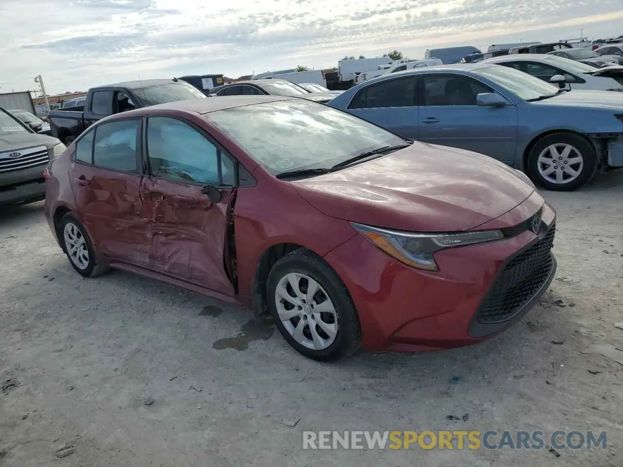 4 fotografías del automóvil dañado 5YFEPMAE8NP320568 TOYOTA COROLLA 2022