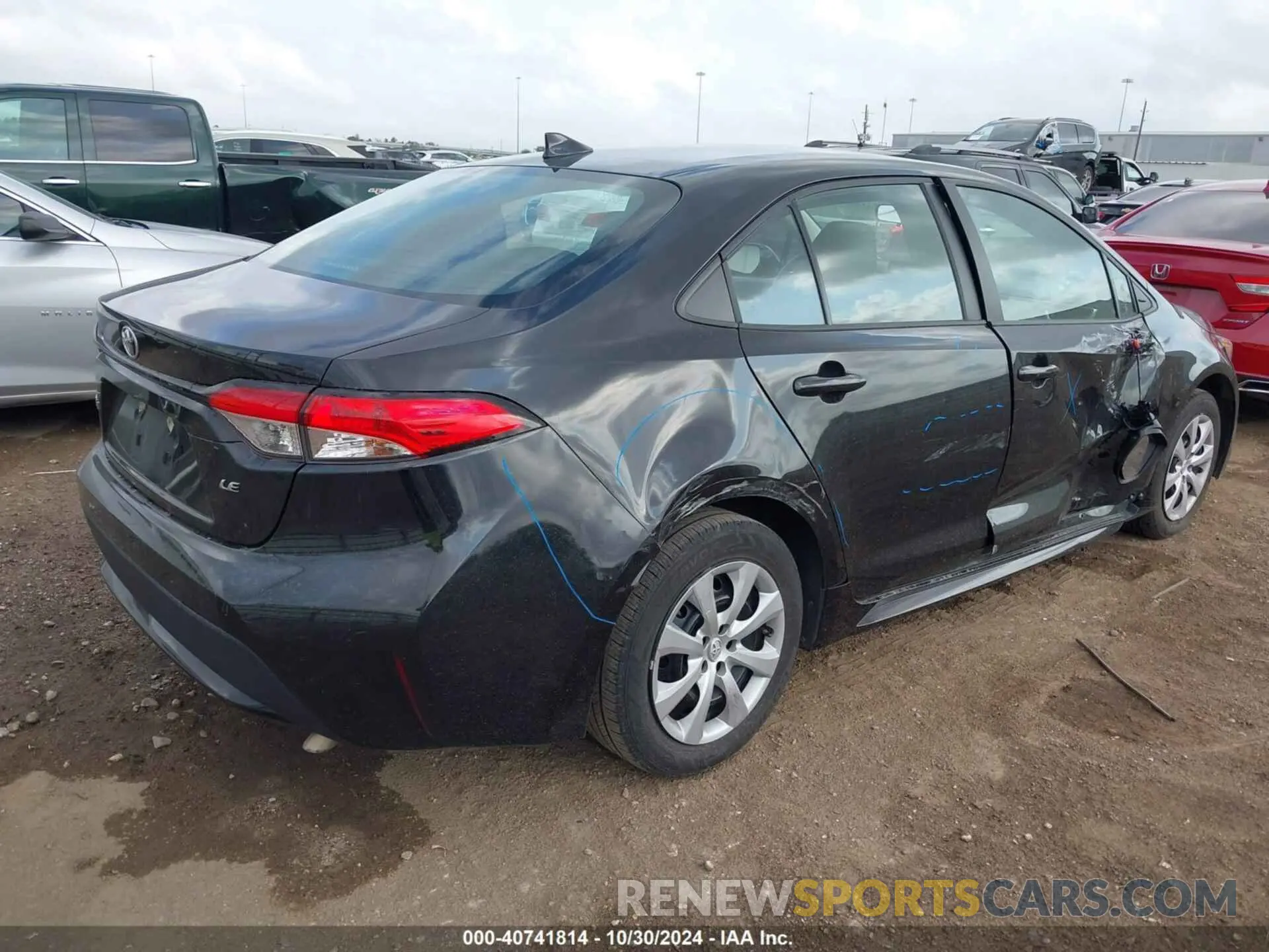 4 fotografías del automóvil dañado 5YFEPMAE8NP324927 TOYOTA COROLLA 2022