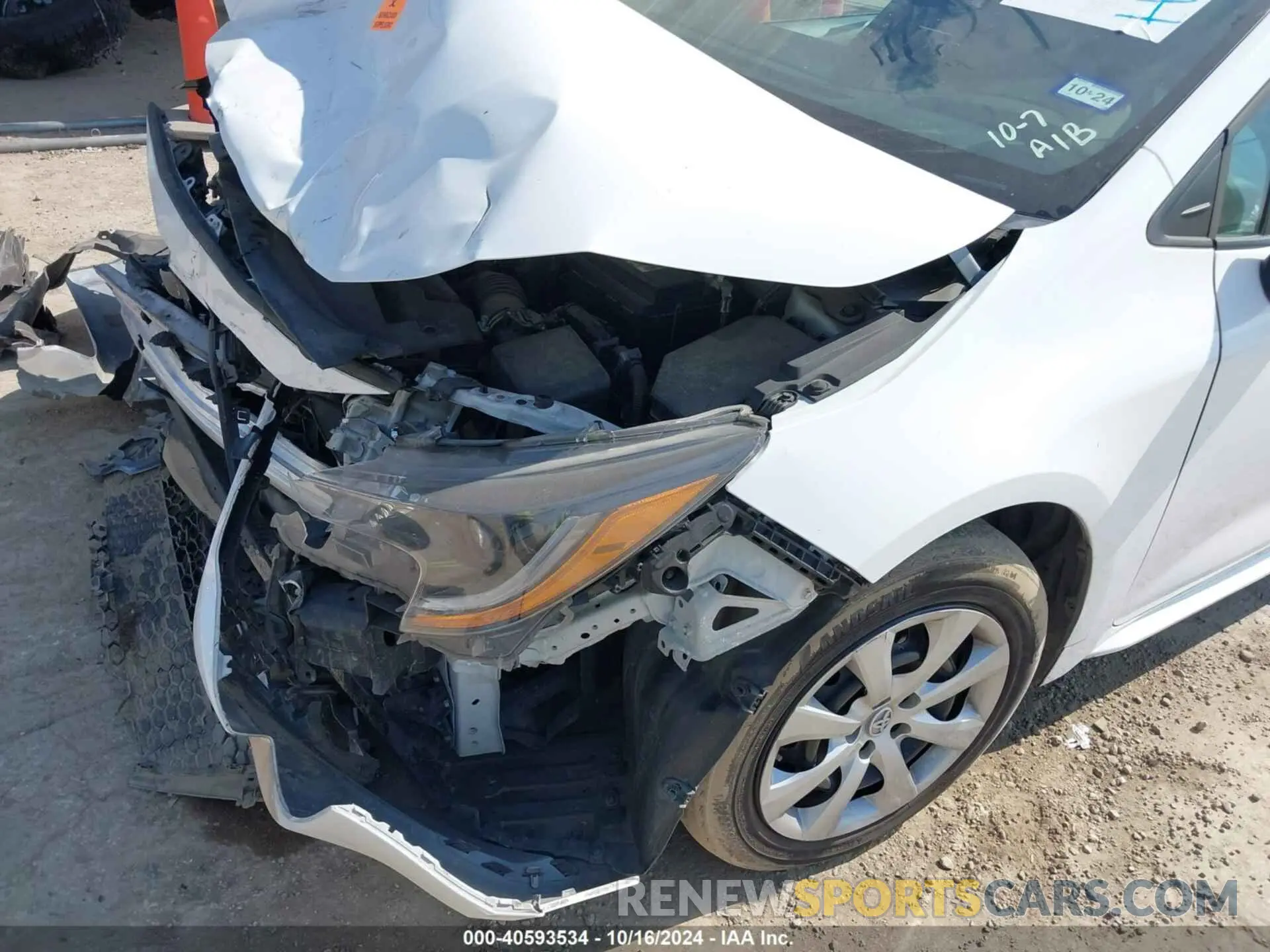 6 fotografías del automóvil dañado 5YFEPMAE8NP327875 TOYOTA COROLLA 2022