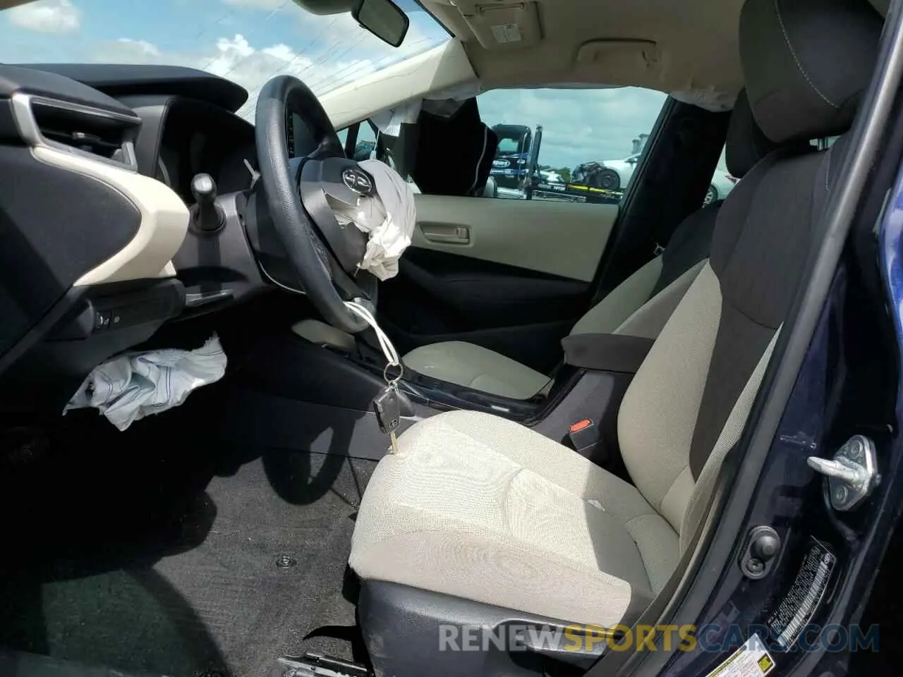 7 fotografías del automóvil dañado 5YFEPMAE8NP330291 TOYOTA COROLLA 2022