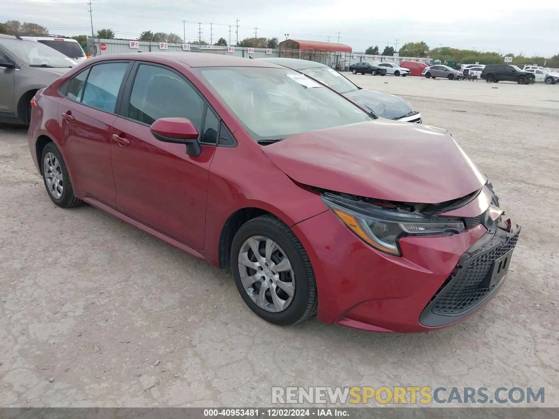 1 fotografías del automóvil dañado 5YFEPMAE8NP333109 TOYOTA COROLLA 2022