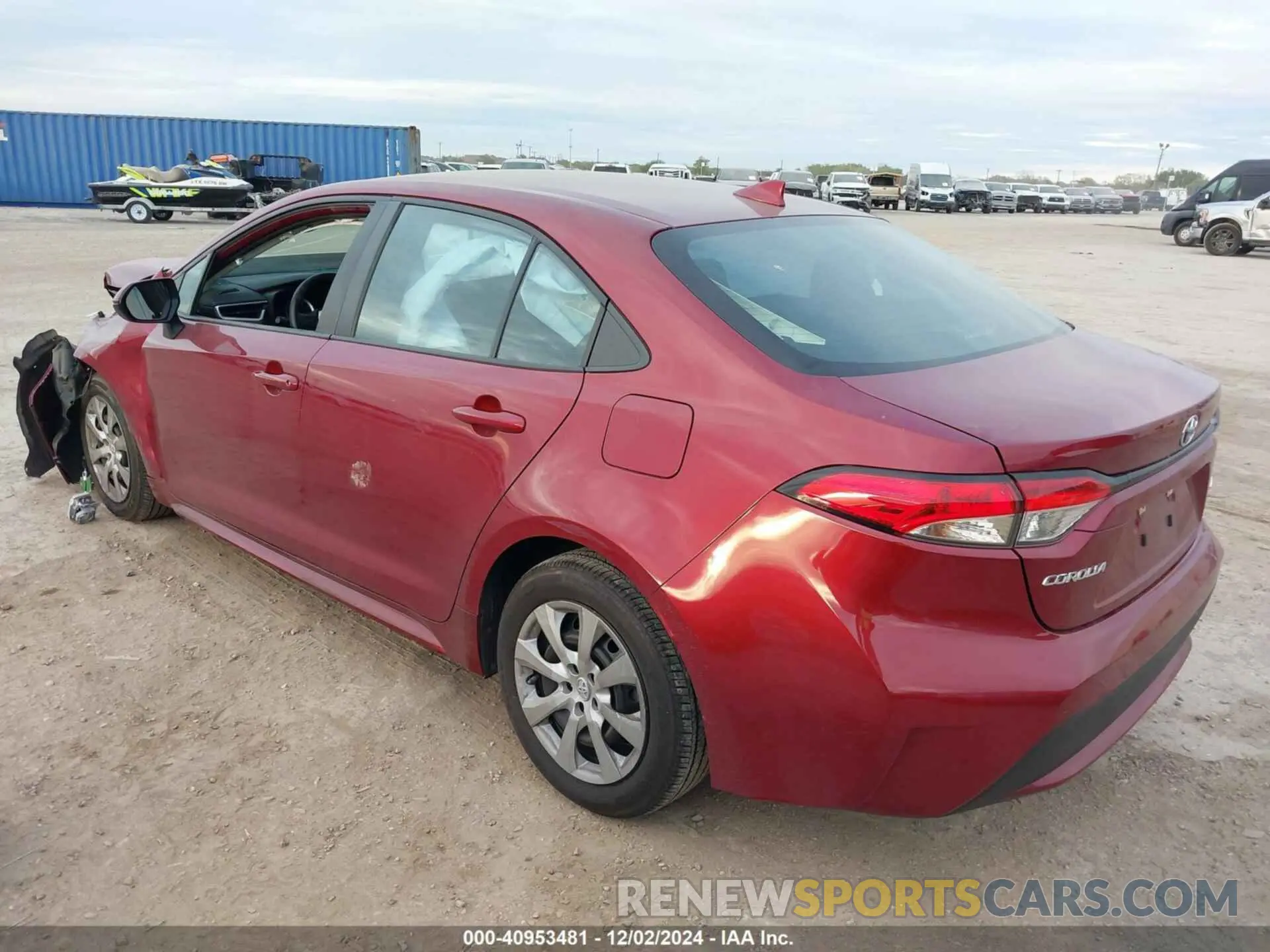 3 fotografías del automóvil dañado 5YFEPMAE8NP333109 TOYOTA COROLLA 2022