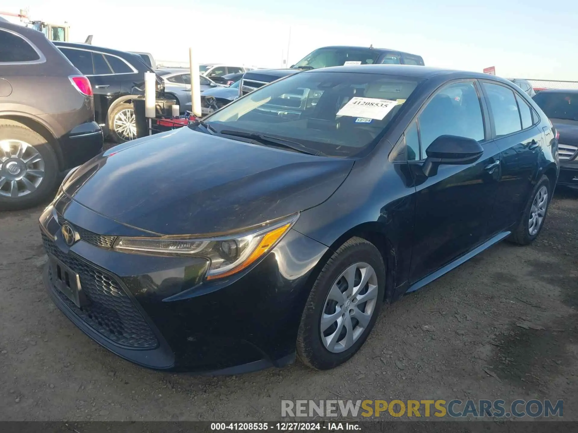 2 fotografías del automóvil dañado 5YFEPMAE8NP339752 TOYOTA COROLLA 2022