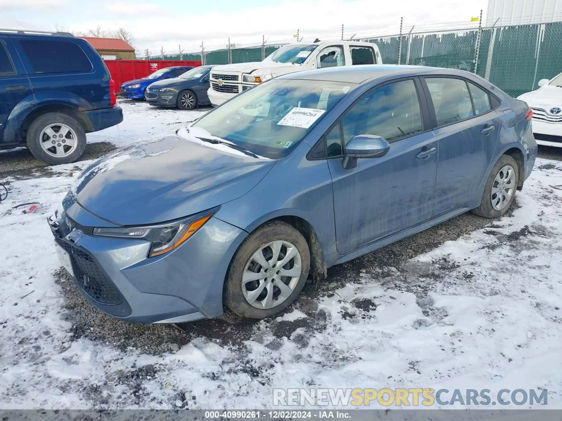 2 fotografías del automóvil dañado 5YFEPMAE8NP373495 TOYOTA COROLLA 2022