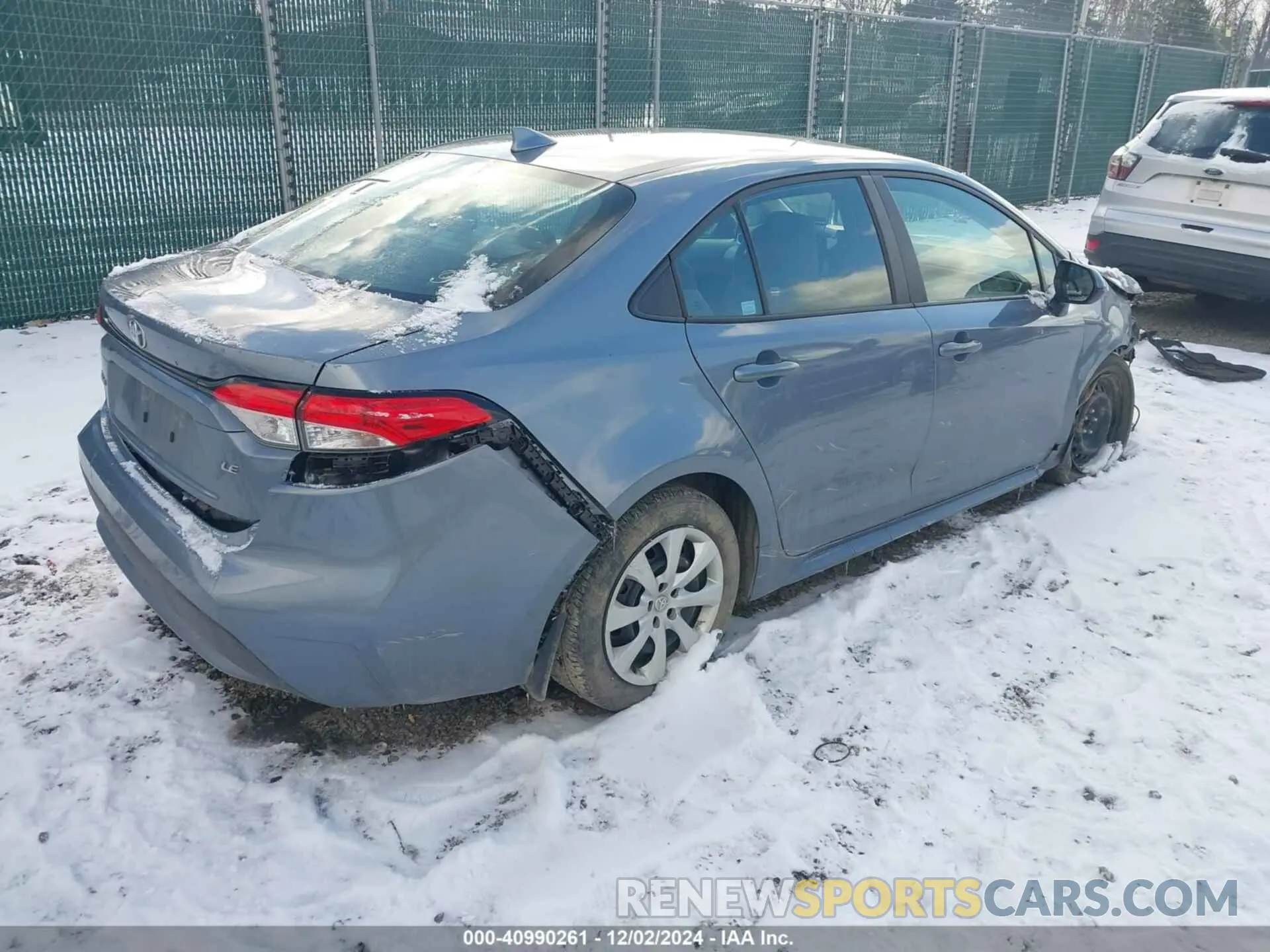 4 fotografías del automóvil dañado 5YFEPMAE8NP373495 TOYOTA COROLLA 2022