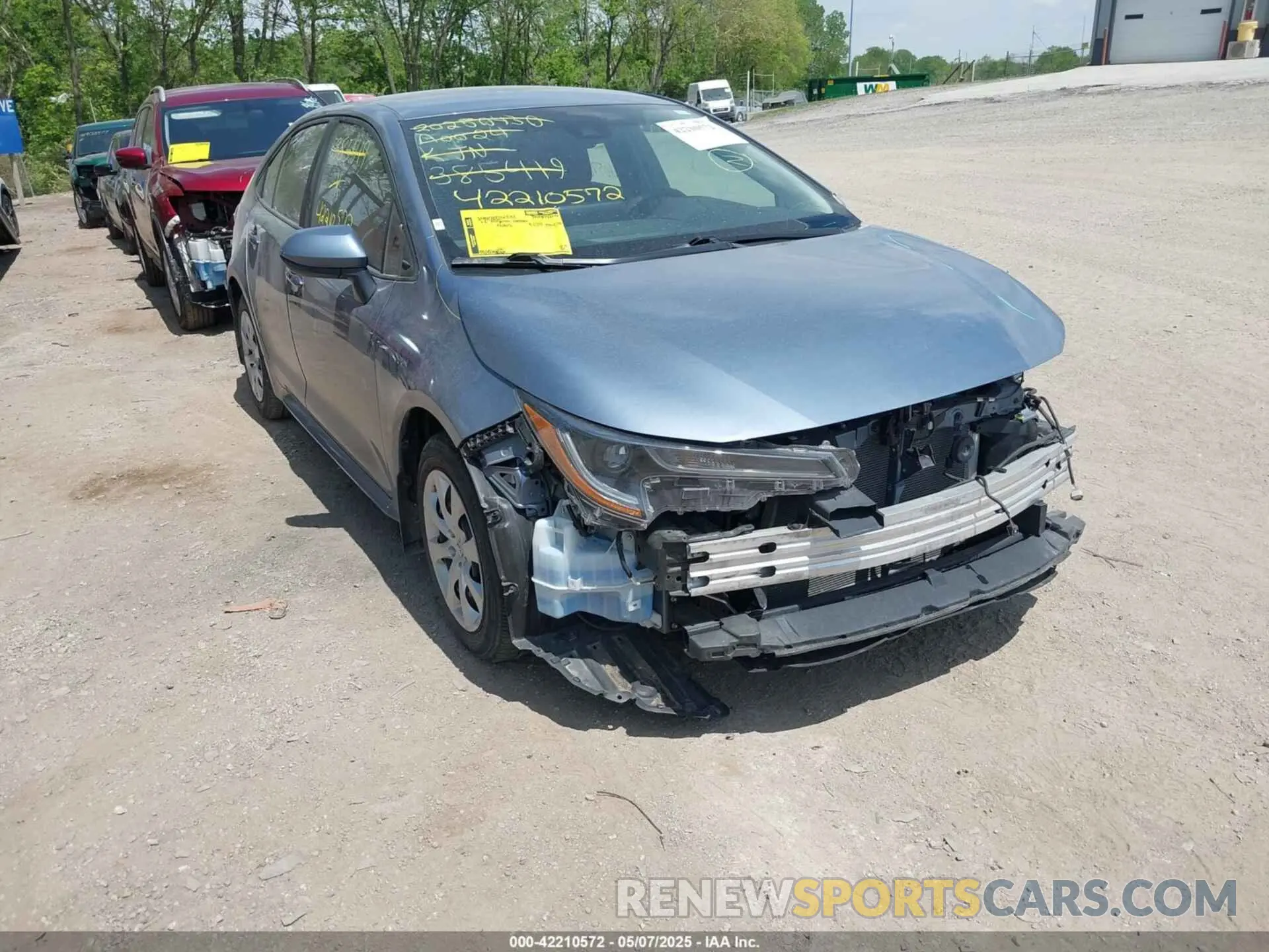 1 fotografías del automóvil dañado 5YFEPMAE8NP385419 TOYOTA COROLLA 2022