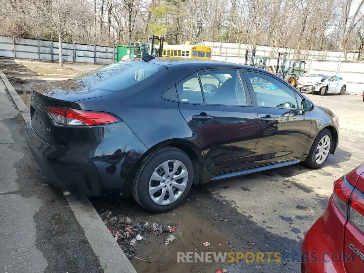 3 fotografías del automóvil dañado 5YFEPMAE9NP279805 TOYOTA COROLLA 2022