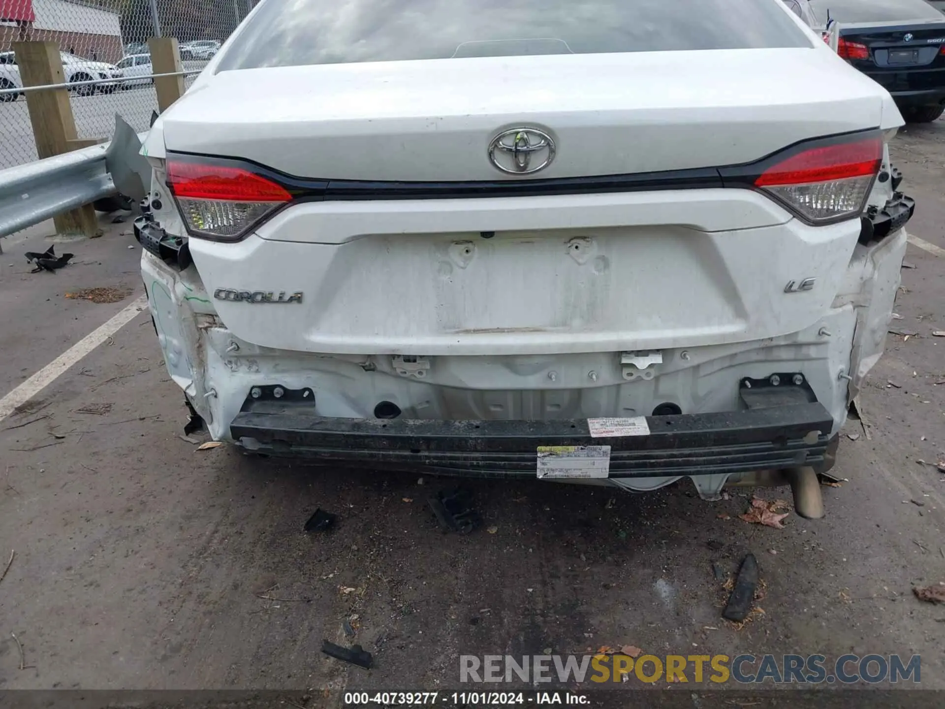 21 fotografías del automóvil dañado 5YFEPMAE9NP283370 TOYOTA COROLLA 2022