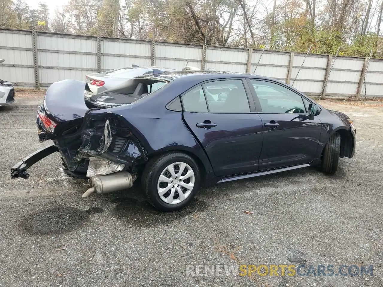 3 fotografías del automóvil dañado 5YFEPMAE9NP289220 TOYOTA COROLLA 2022