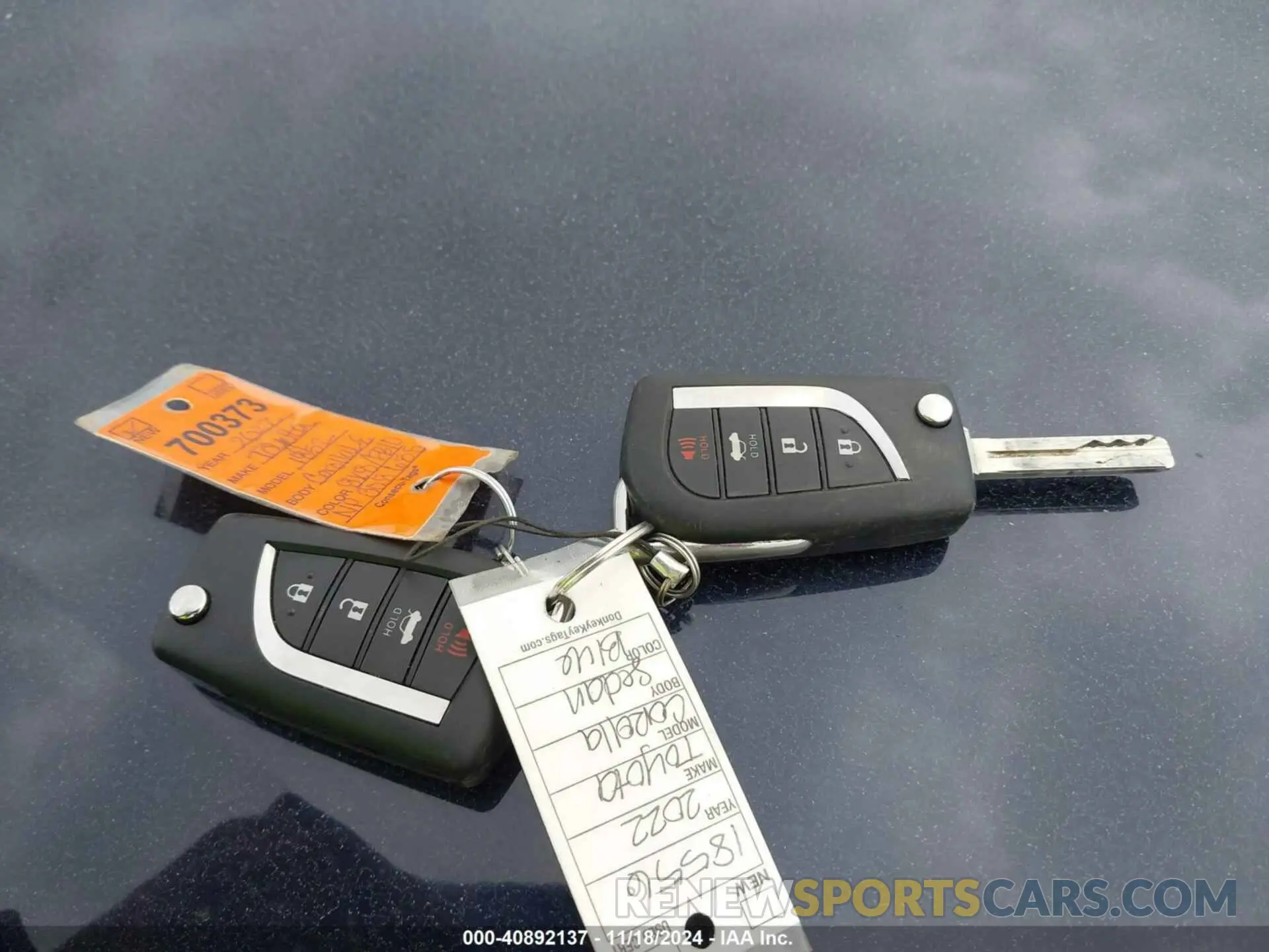 11 fotografías del automóvil dañado 5YFEPMAE9NP308655 TOYOTA COROLLA 2022