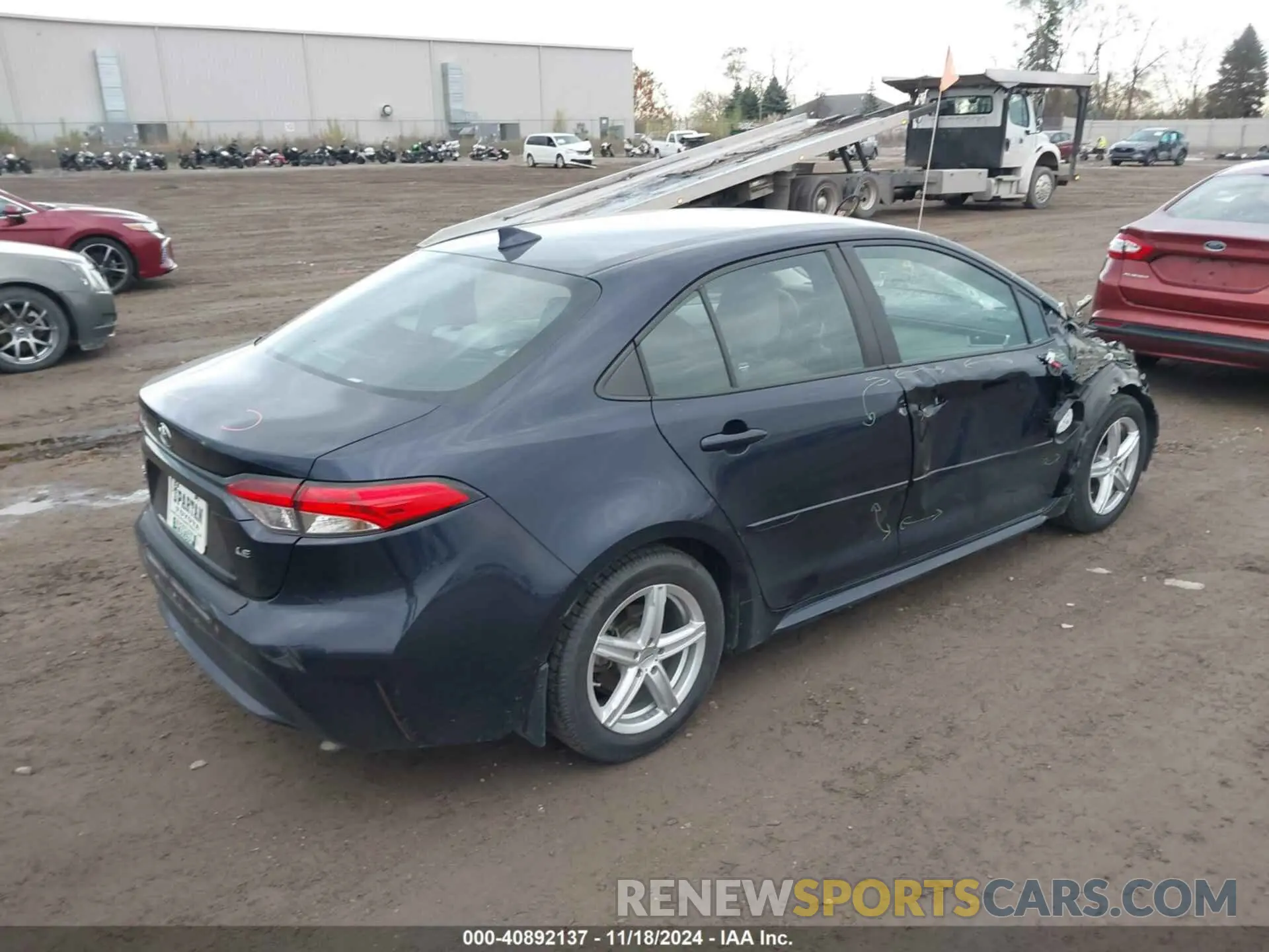 4 fotografías del automóvil dañado 5YFEPMAE9NP308655 TOYOTA COROLLA 2022
