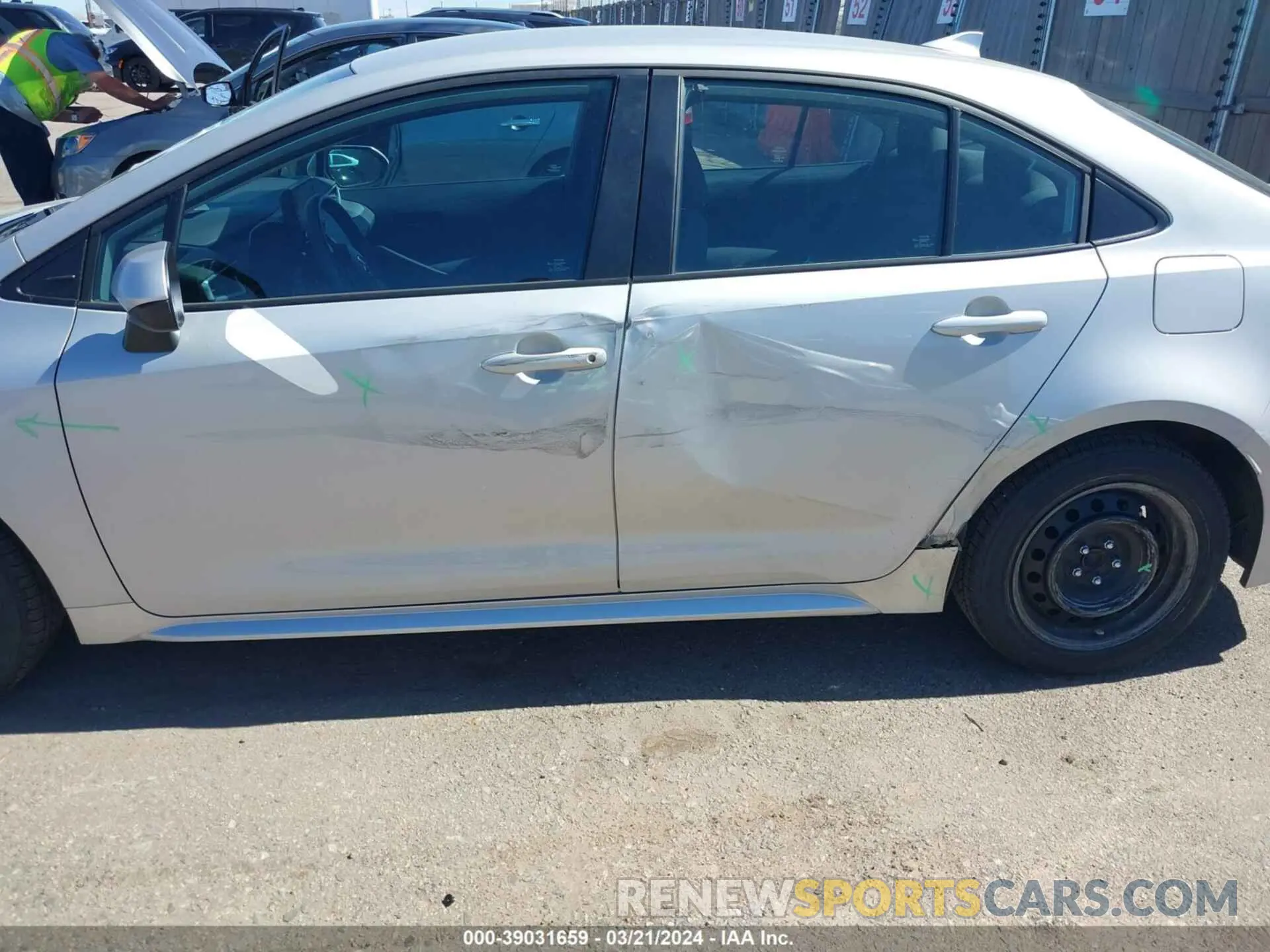 6 fotografías del automóvil dañado 5YFEPMAE9NP317923 TOYOTA COROLLA 2022