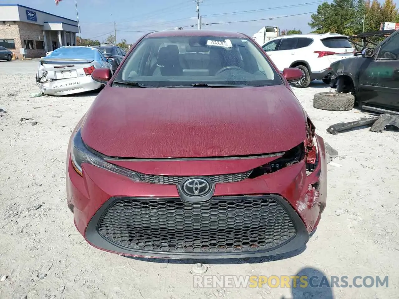 5 fotografías del automóvil dañado 5YFEPMAE9NP320160 TOYOTA COROLLA 2022