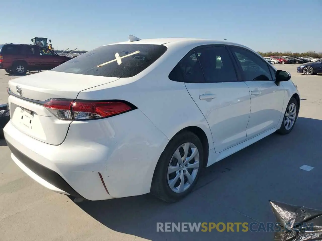 3 fotografías del automóvil dañado 5YFEPMAE9NP323107 TOYOTA COROLLA 2022