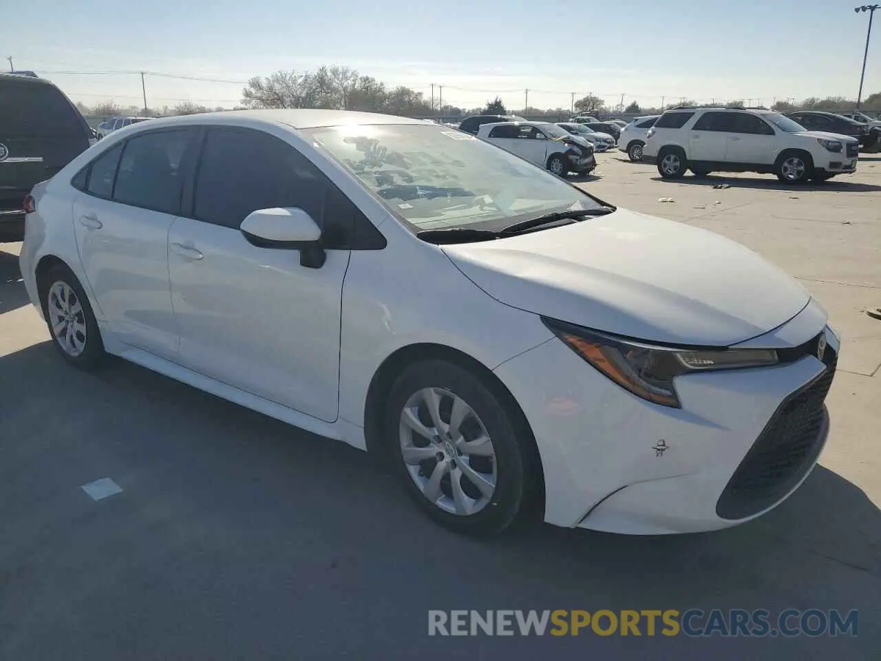 4 fotografías del automóvil dañado 5YFEPMAE9NP323107 TOYOTA COROLLA 2022