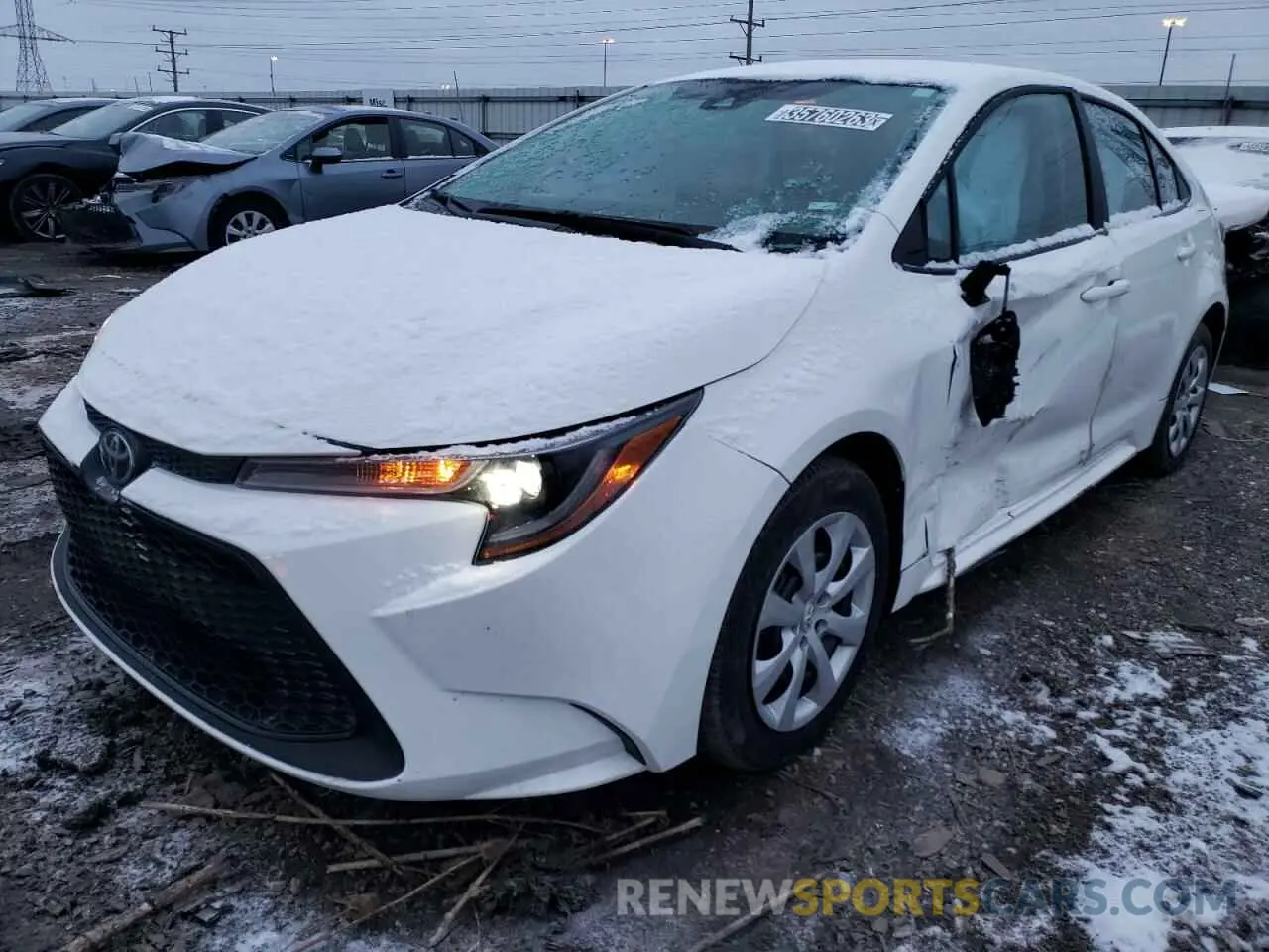 1 fotografías del automóvil dañado 5YFEPMAE9NP326993 TOYOTA COROLLA 2022