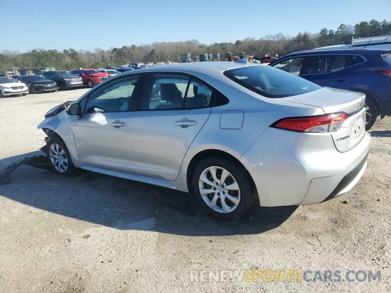 2 fotografías del automóvil dañado 5YFEPMAE9NP327738 TOYOTA COROLLA 2022