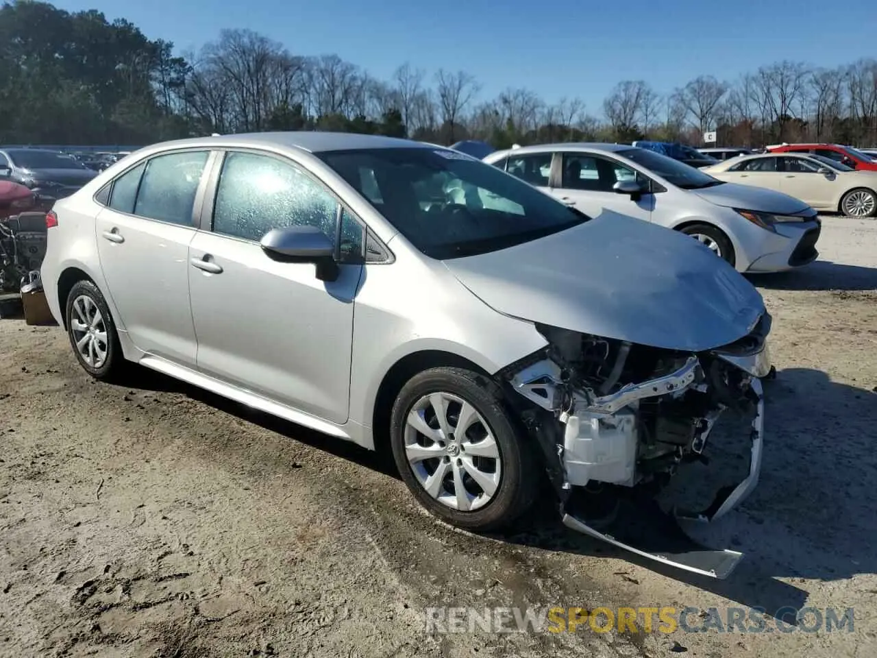 4 fotografías del automóvil dañado 5YFEPMAE9NP327738 TOYOTA COROLLA 2022
