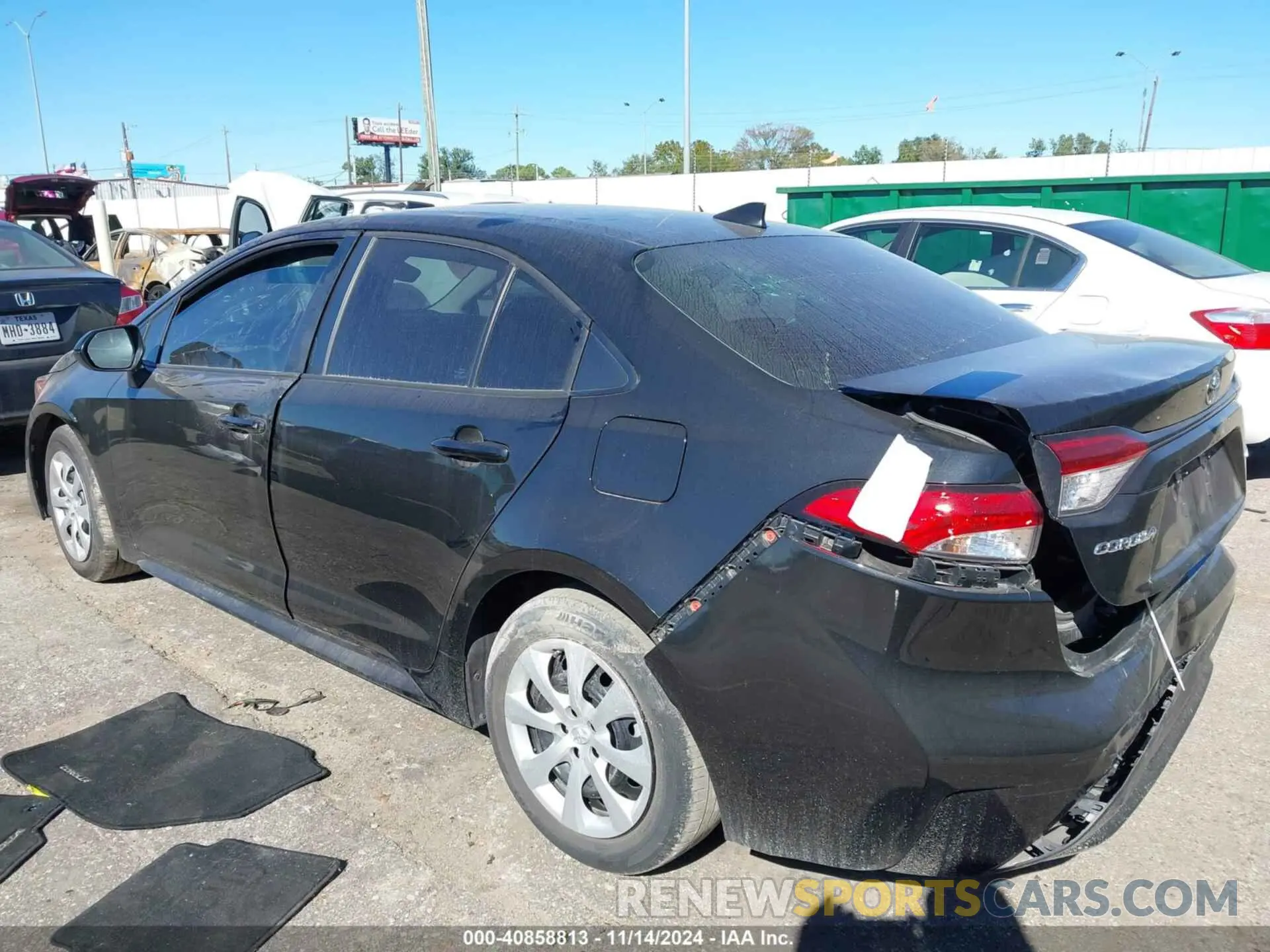 3 fotografías del automóvil dañado 5YFEPMAE9NP335113 TOYOTA COROLLA 2022