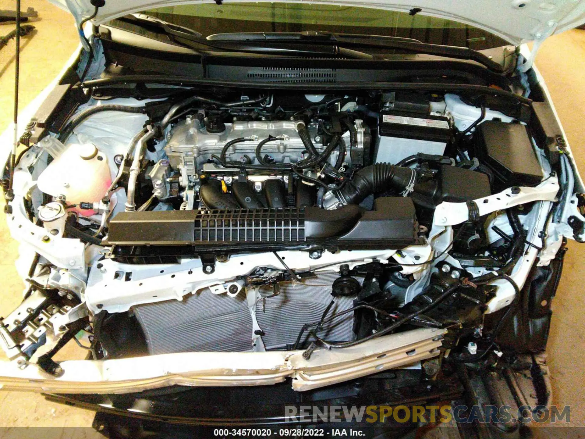 10 fotografías del automóvil dañado 5YFEPMAE9NP352719 TOYOTA COROLLA 2022