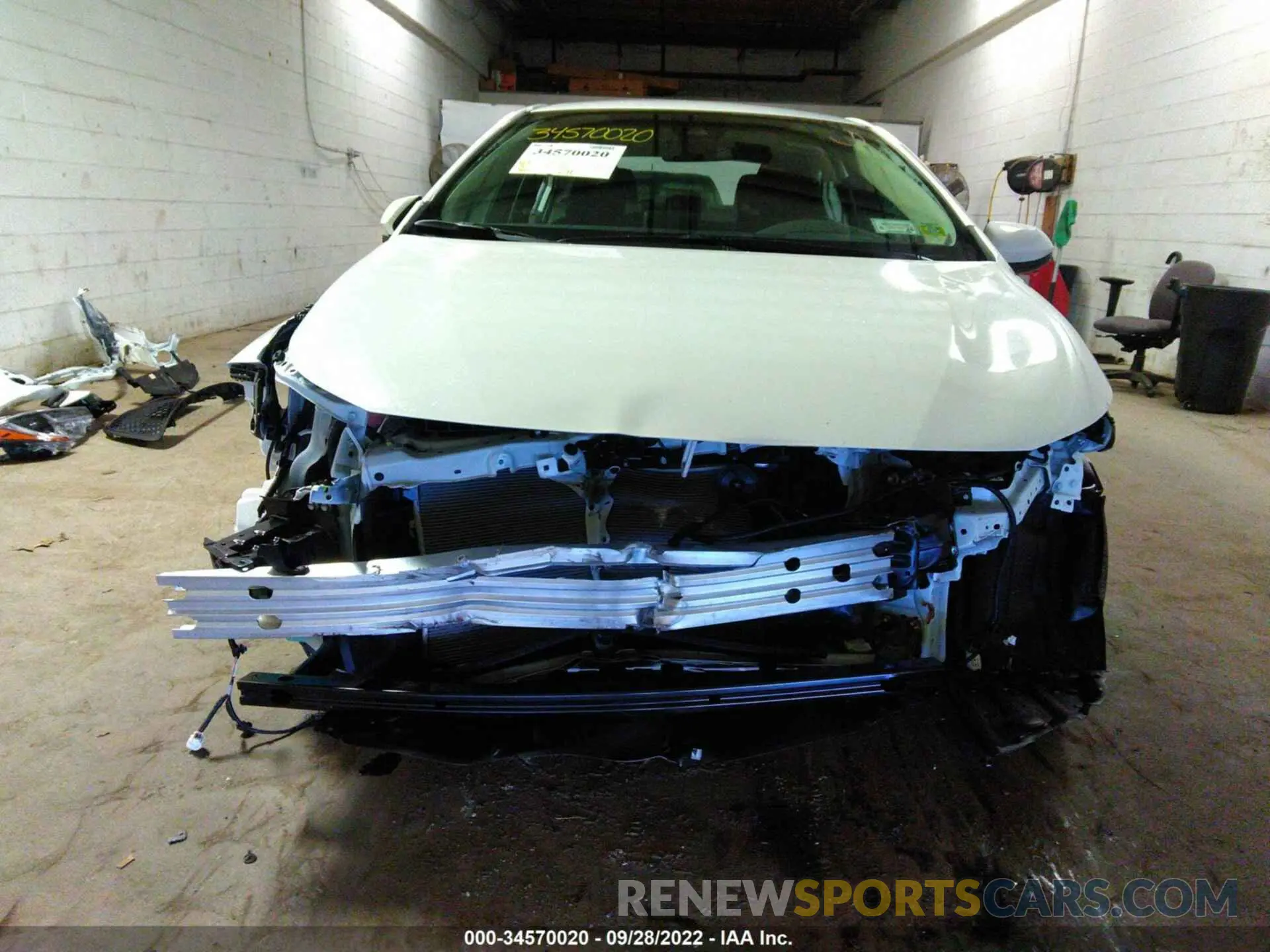 6 fotografías del automóvil dañado 5YFEPMAE9NP352719 TOYOTA COROLLA 2022