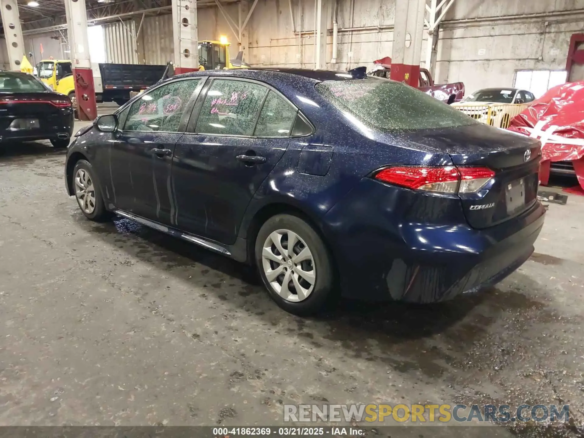3 fotografías del automóvil dañado 5YFEPMAE9NP366362 TOYOTA COROLLA 2022
