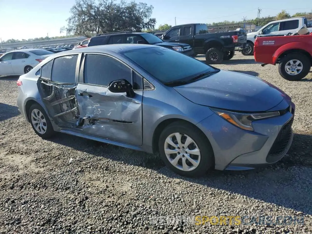 4 fotografías del automóvil dañado 5YFEPMAE9NP369861 TOYOTA COROLLA 2022