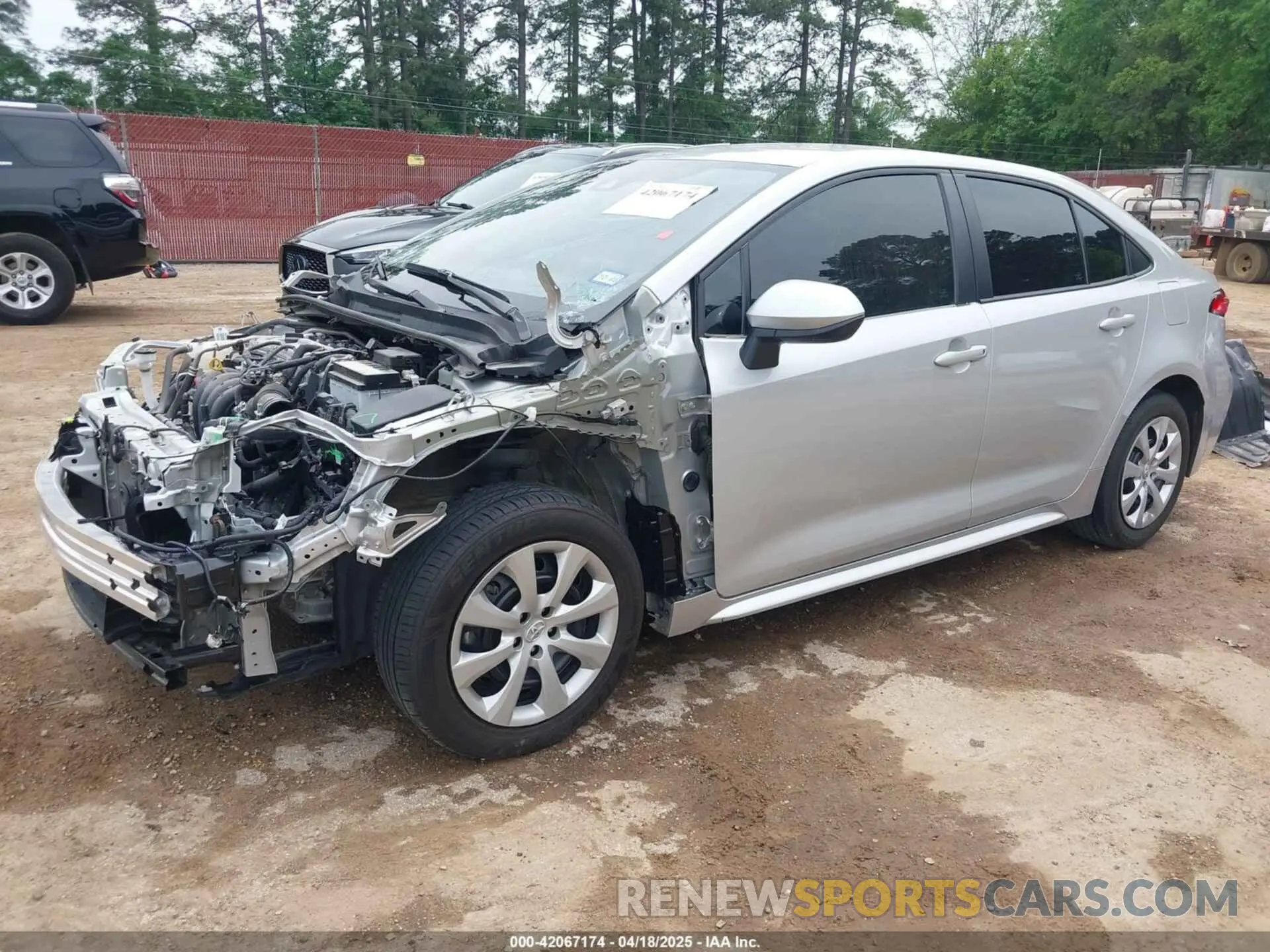 2 fotografías del automóvil dañado 5YFEPMAE9NP382593 TOYOTA COROLLA 2022