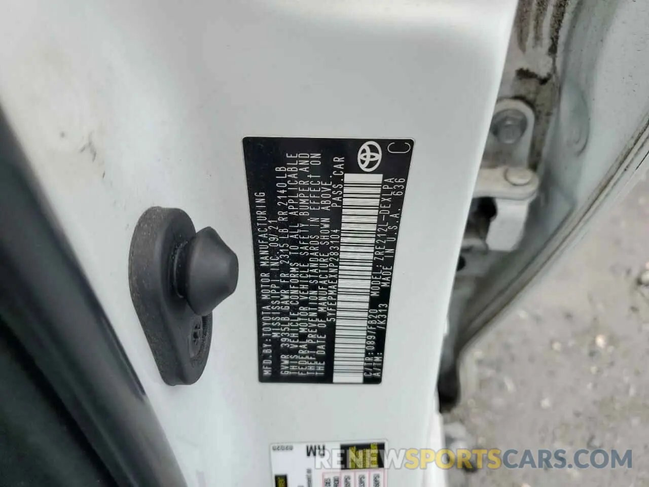 13 fotografías del automóvil dañado 5YFEPMAEXNP283104 TOYOTA COROLLA 2022